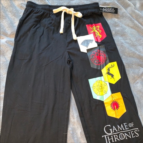 Game of thrones black drawstring sweatpants -L - Picture 5 of 5